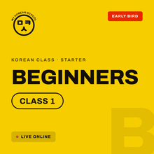 Load image into Gallery viewer, Beginners Korean Classes-1 Online