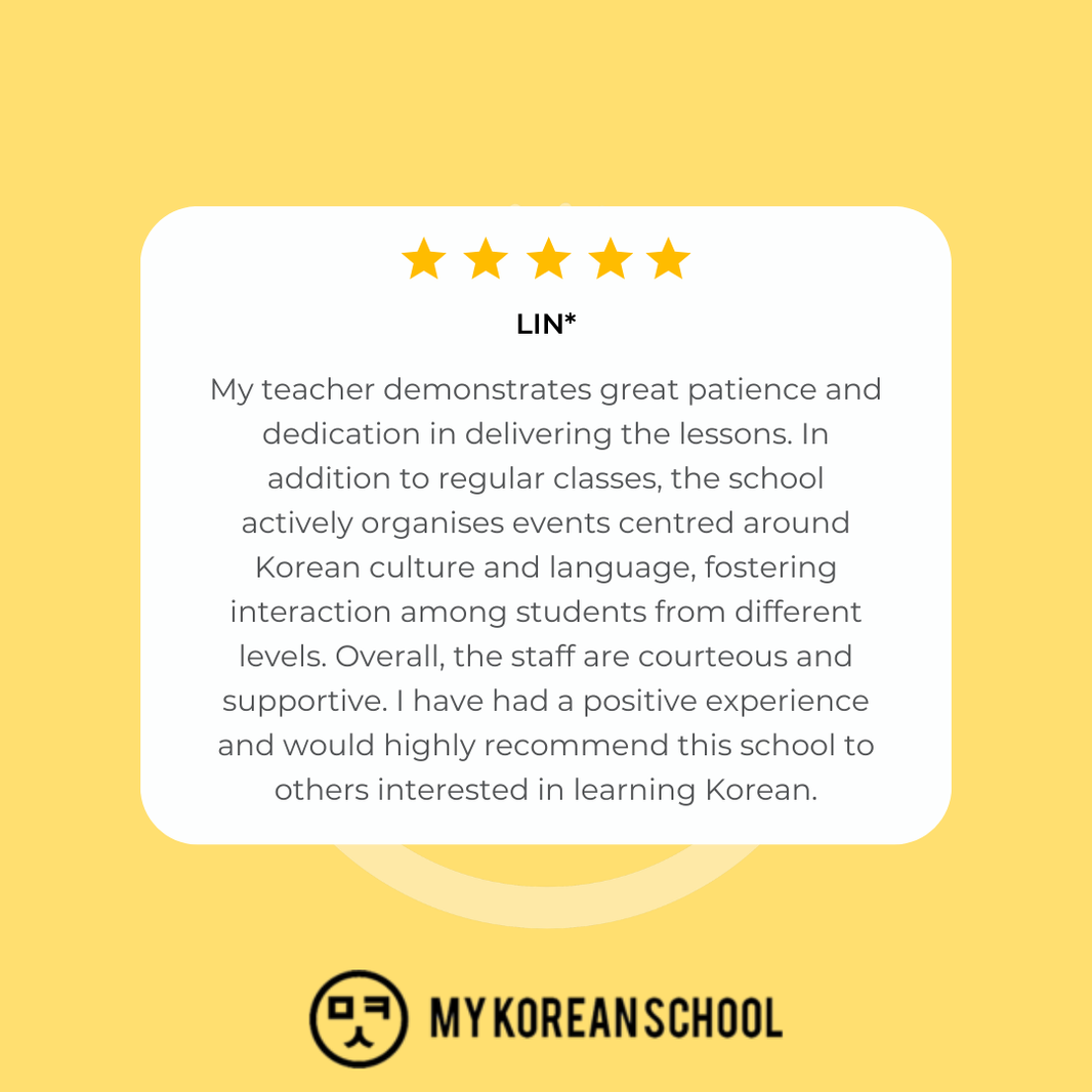A Positive and Supportive Korean Learning Experience
