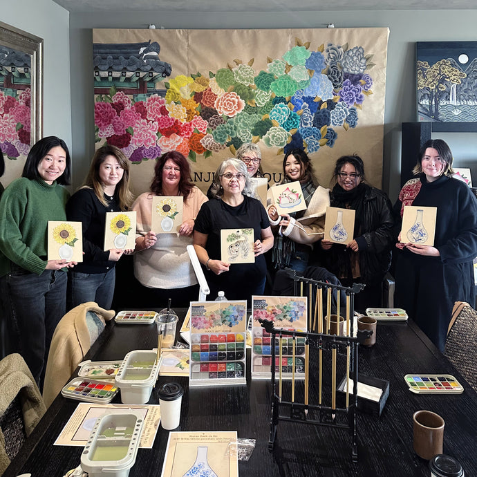 🌸 Thank you to everyone who joined us for the Korean Folk Painting Workshop on Sunday, July 21st! 🎨✨