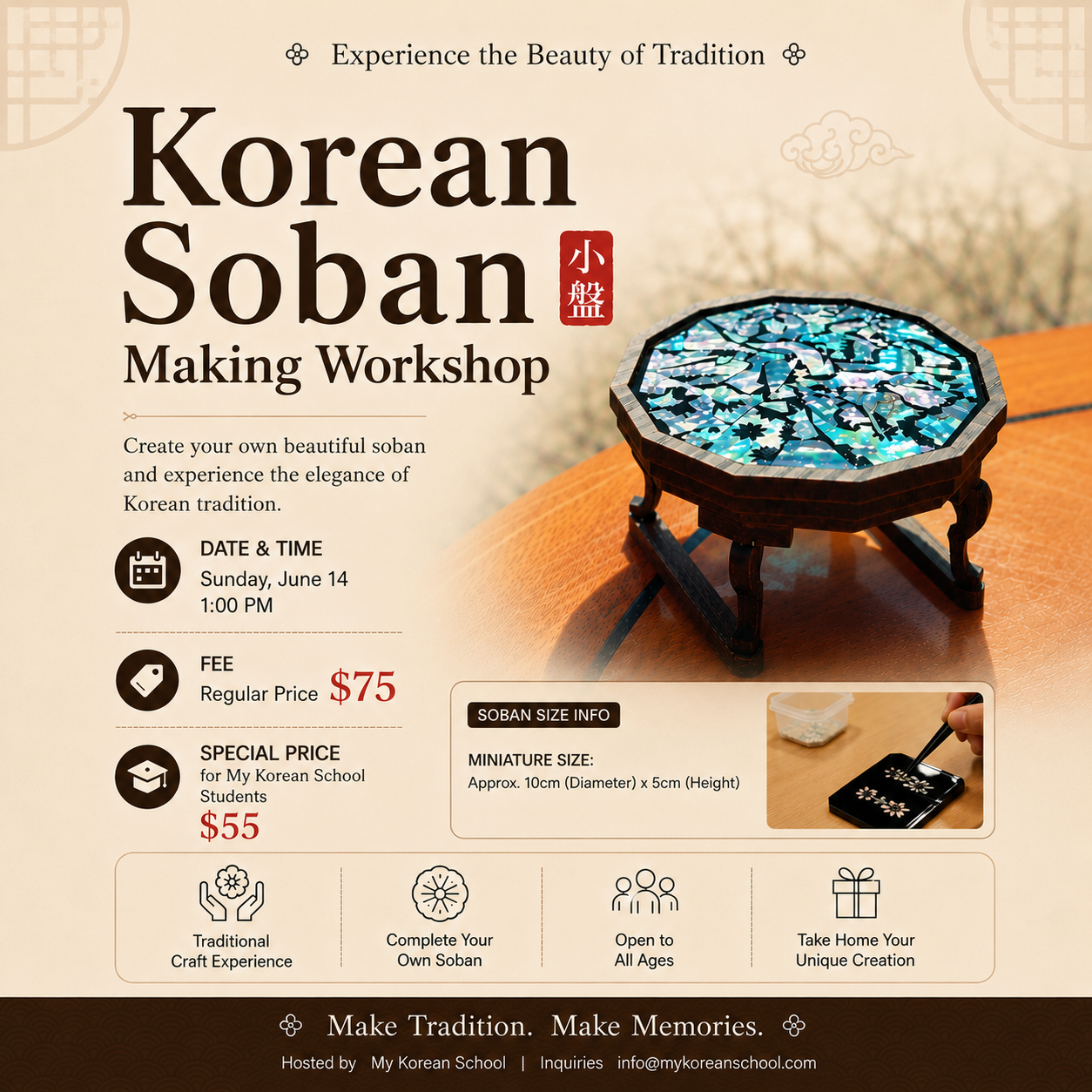 Korean Soban Making Workshop
